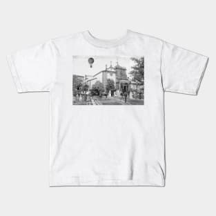 Wedding in the Coimbra Chapel  of Braga (Portugal) Monochrome Edition Kids T-Shirt